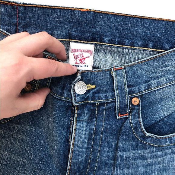 True Religion Jeans Size 33 BILLY Blue - Picture 2 of 6